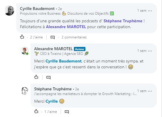 Appreciation du podcast de Stephane Trupheme