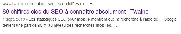 Titre et description dans le SERP