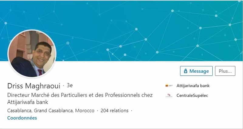 Profil LinkedIn Maghraoui Driss