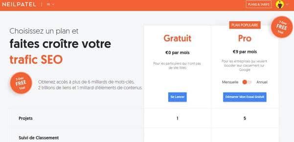 Ubersuggest payant