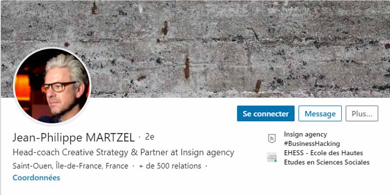 Profil LinkedIn Martzel Jean Philippe