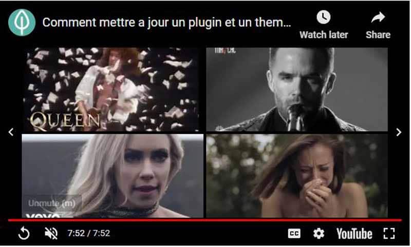 Videos suggerees par YouTube a la fin d un clip