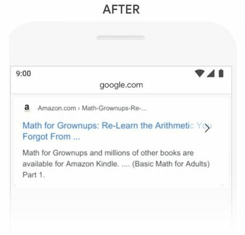 Reponse de Google apres BERT a l exemple 3