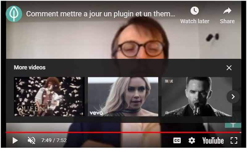 YouTube est moins personnalisable