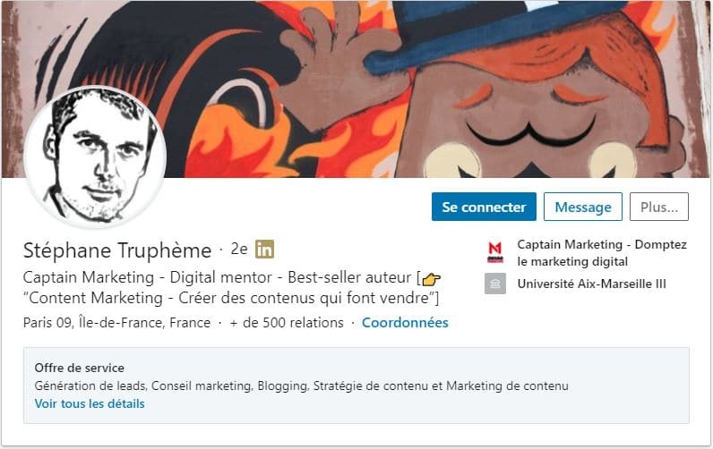 Profil LinkedIn Stephane Trupheme
