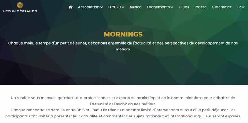 Evenement Morning de Les Imperiales