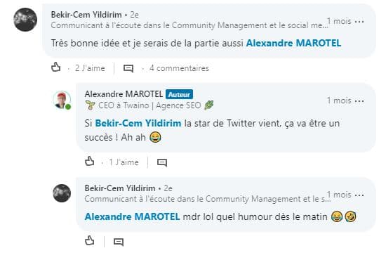 Appreciation extremenent positive de la communaute LinkedIn sur la rencontre networking organise 2