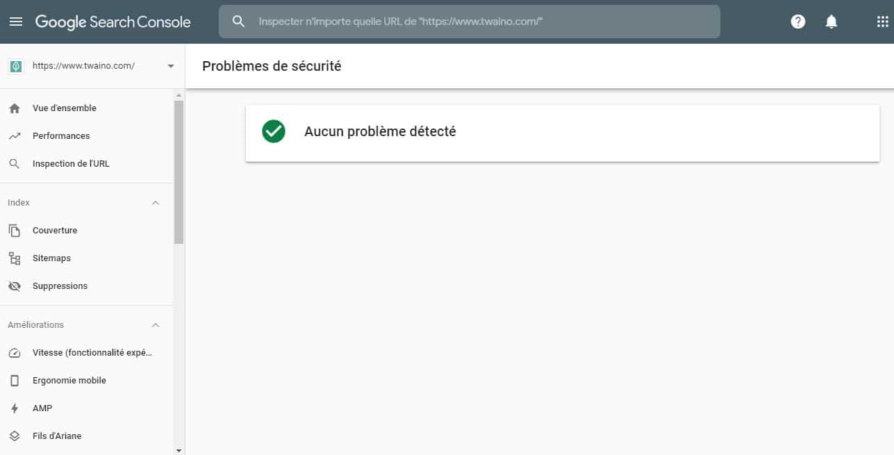 Verification de la securite d un site web dans la GSC