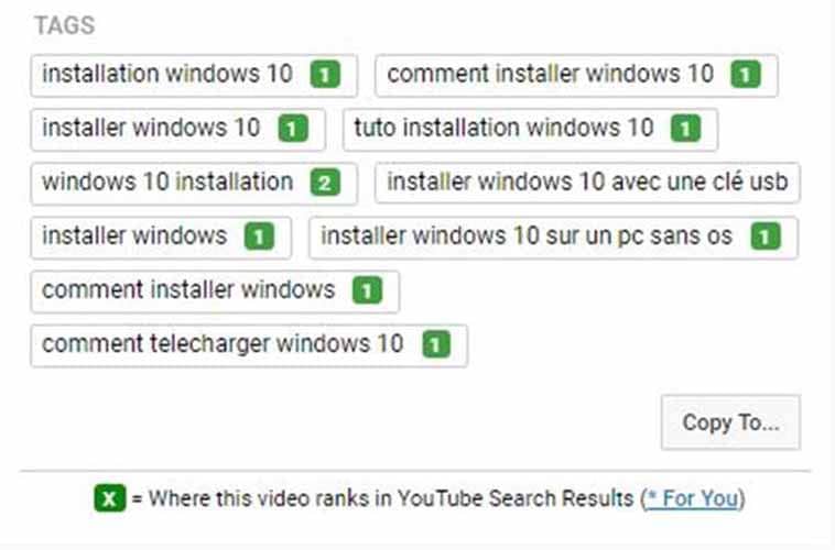 Les requetes YouTube sur lesquelles se positionne la video grace a TubeBuddy