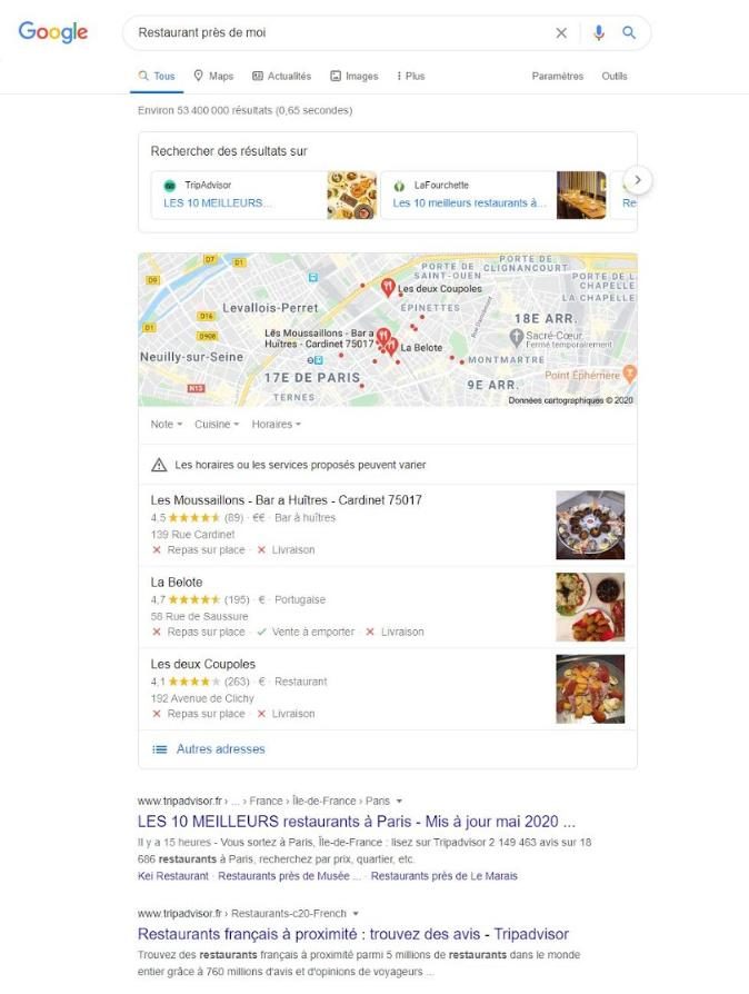 restaurant pres de moi pack local local SEO