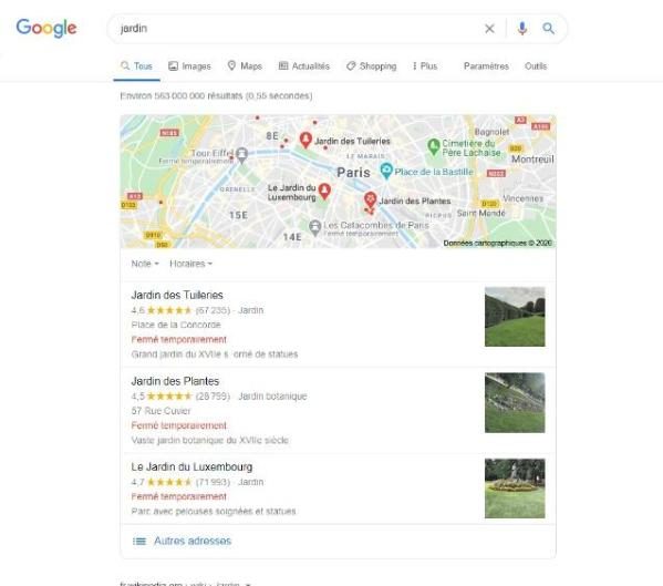 resultats sans mots cles specifiques local SEO