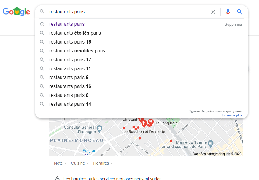 google autocomplete local SEO