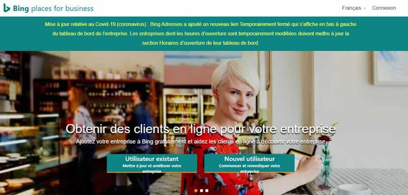 importer les donnees dans bing places local SEO