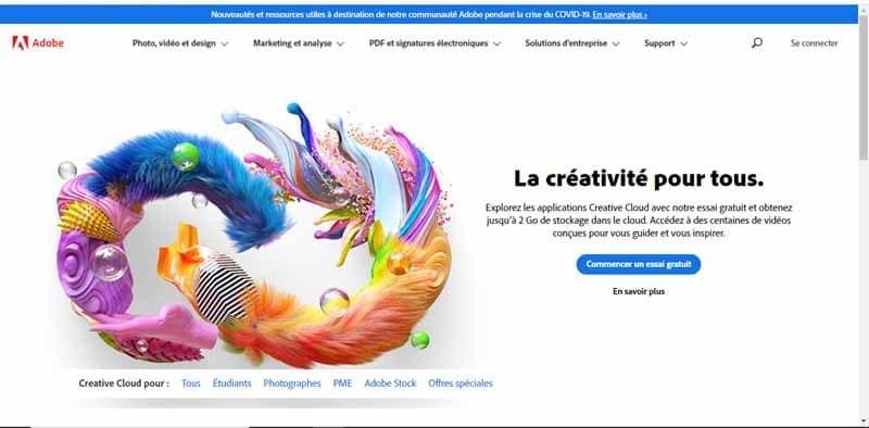 Adobe entreprise specialisee dans l edition et la commercialisation de logiciels de creation