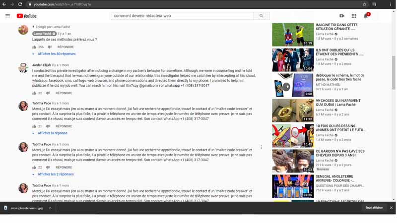 les commentaires faits sur votre publication inscitent YouTube a s interesser a vous