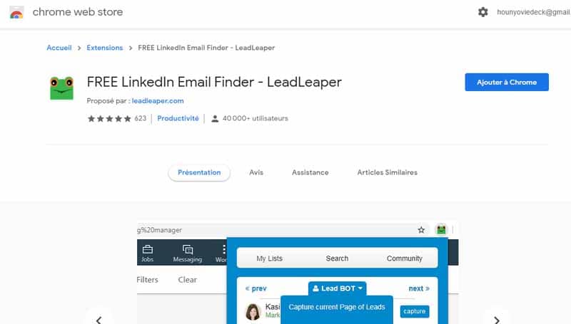 LinkedIn Email Finder extension de recherche d emails