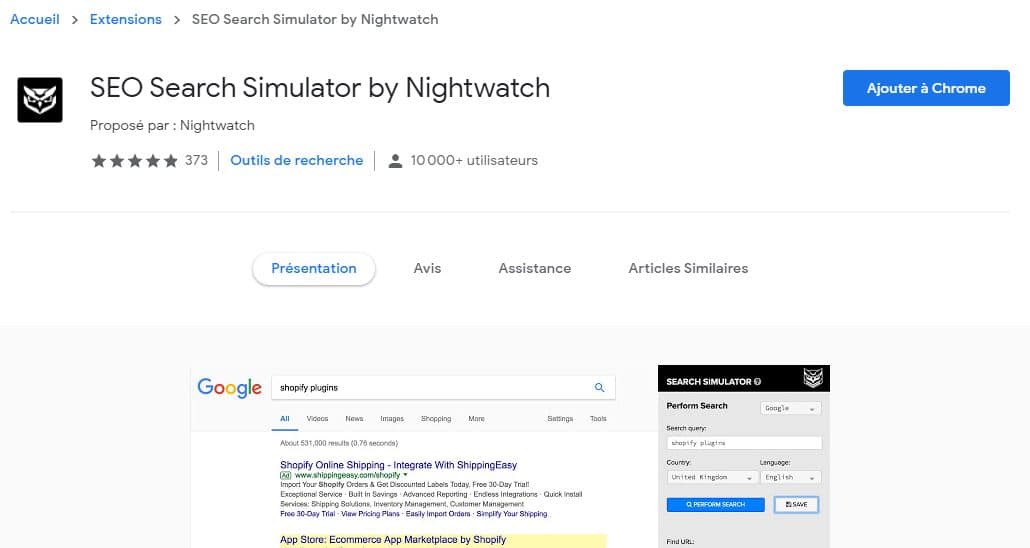 SEO Search Simulator by Nightwatch