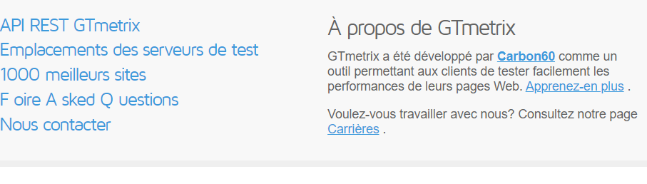 generer‌ ‌les‌ ‌details‌ ‌d une ‌API en choisissant API Rest GTmetrix