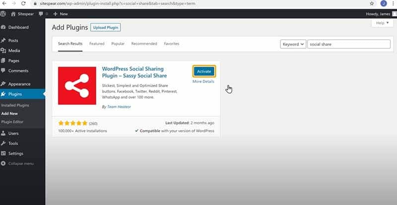 plugin WordPress Social Sharing Plugin