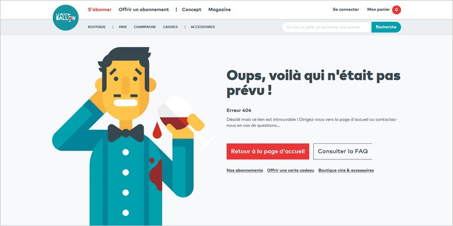 L erreur 404 personnalisee