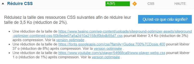 minimiser le CSS