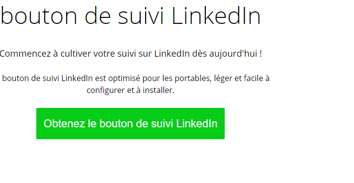 Creer le bouton de suivi pour Linkedin