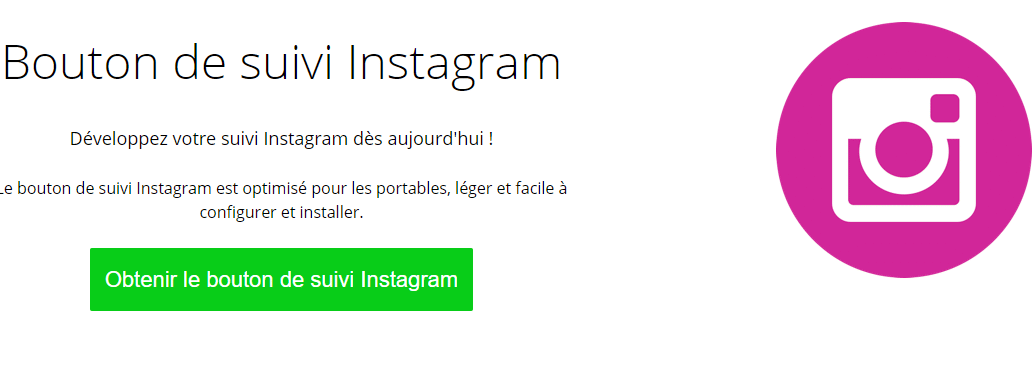 Comment creer le bouton Instagram