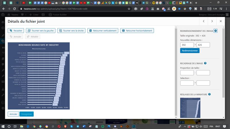 cliquer sur modifier l image