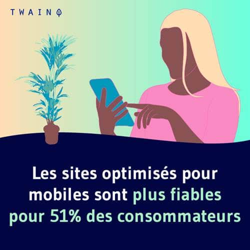 51 pourcent des consommateurs trouvent que les sites optimises pour les mobiles sont plus fiables