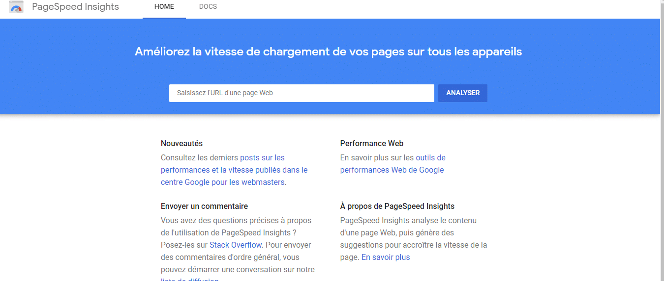 Google‌ ‌PageSpeed‌ ‌insight‌ outil d analyse de la‌ ‌performance‌ ‌d un‌ ‌site‌ ‌internet‌