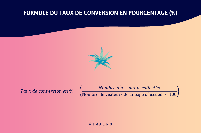 Formule de taux de conversion en pourcentage