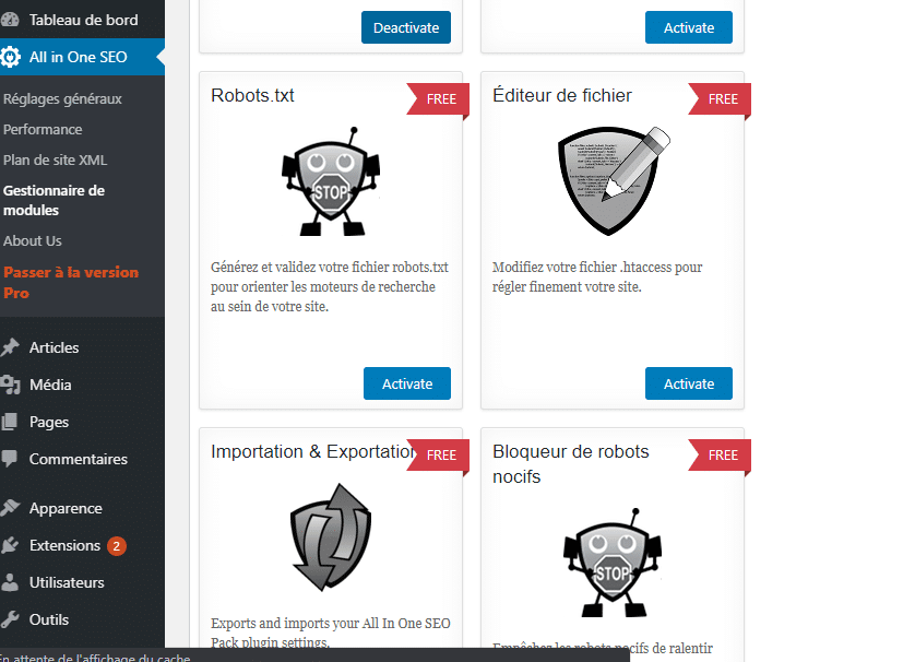 La gestion de modules