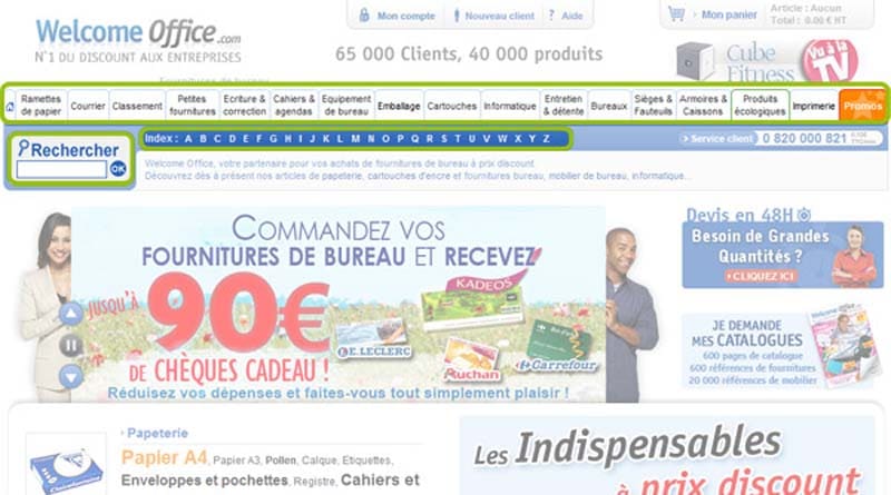 La plateforme de vente en ligne Welcome Office