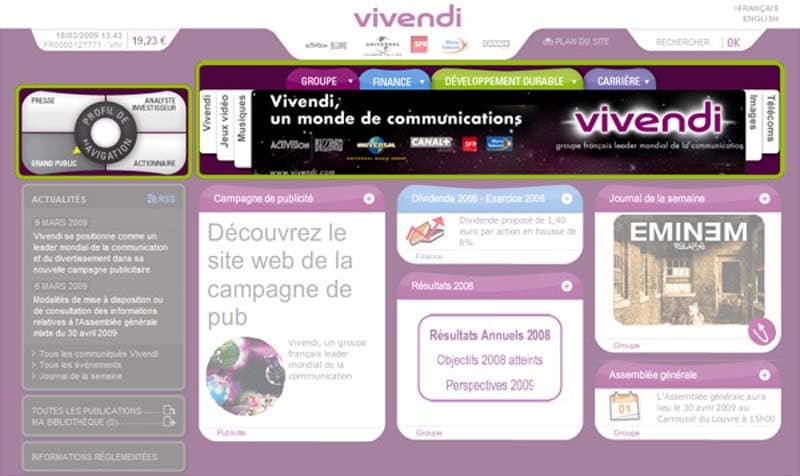 La compagnie de communication Vivendi