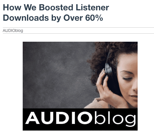 Audio Blog