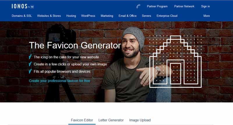 Generateur de favicon Ionos