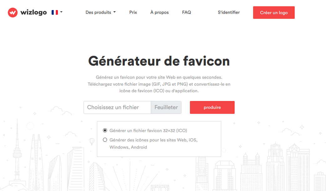 Générateur de favicon Wizlogo