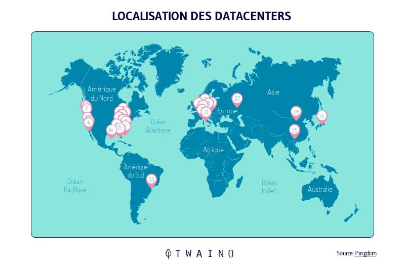 localisation des Datacenters