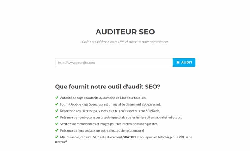 Auditeur seo