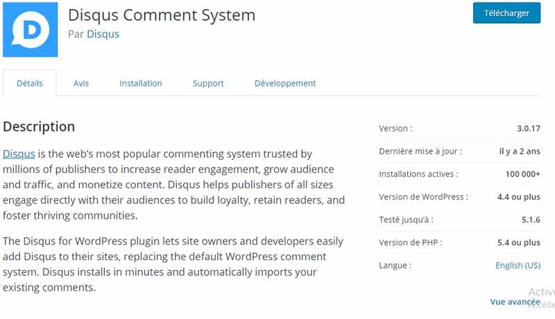 Disqus comment systeme