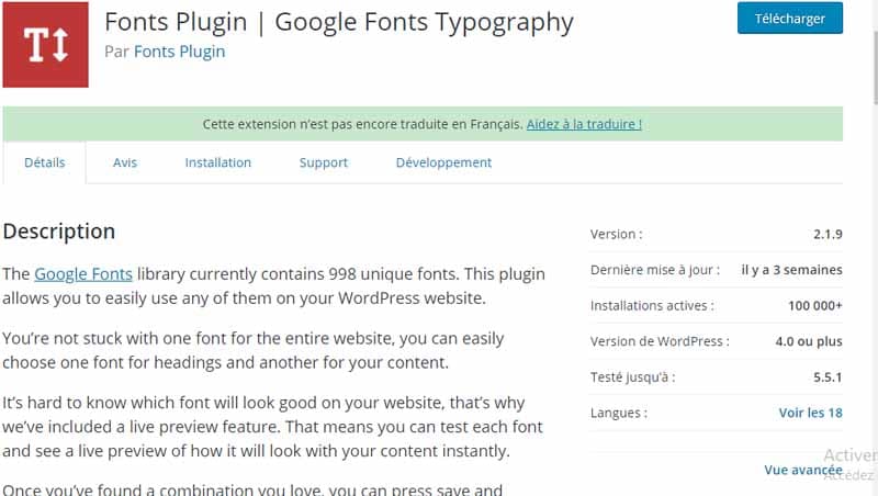 Fonts plugin