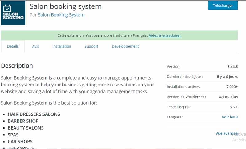 Salon booking system