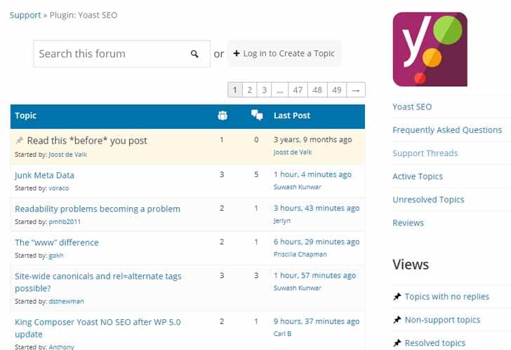 yoast SEO Topic