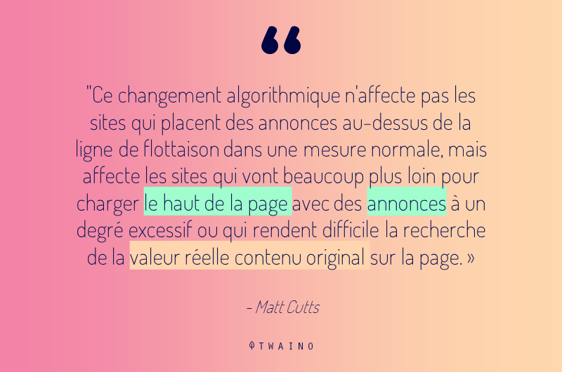 l affimation de Matt Cutts