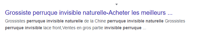 SERP pour reconnaitre la taille des meta description