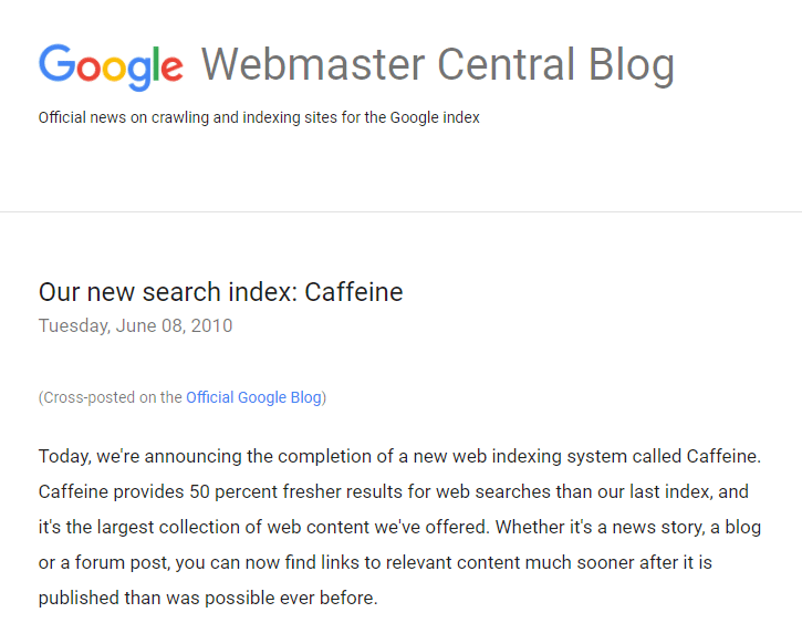 Google Webmaster Central Blog