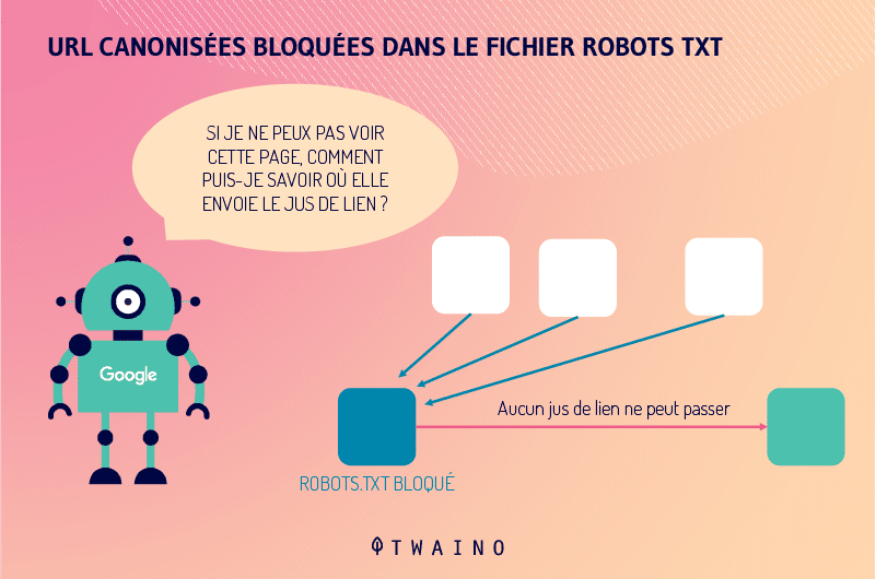 URL canonisees bloquées dans le fichier robots txt