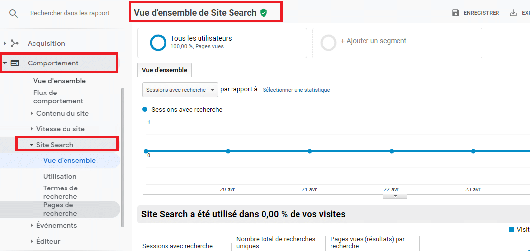 Vue d ensemble du site search