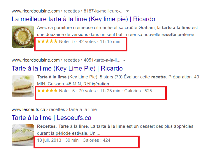 Recherche recette tarte a la lime