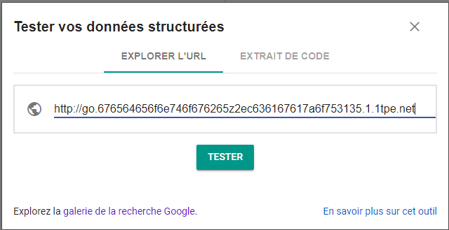 Test donnees structurees